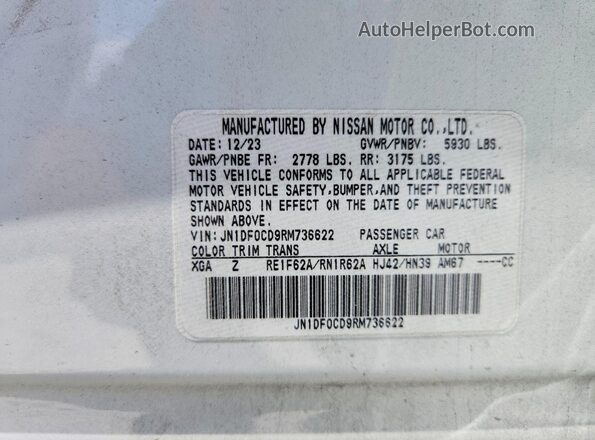 JN1DF0CD9RM736622 2024 NISSAN ARIYA White 360 interior view