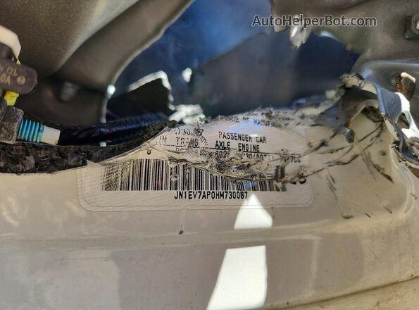 JN1EV7AP0HM730087 2017 INFINITI Q50 White Панорамний вид салону 360°