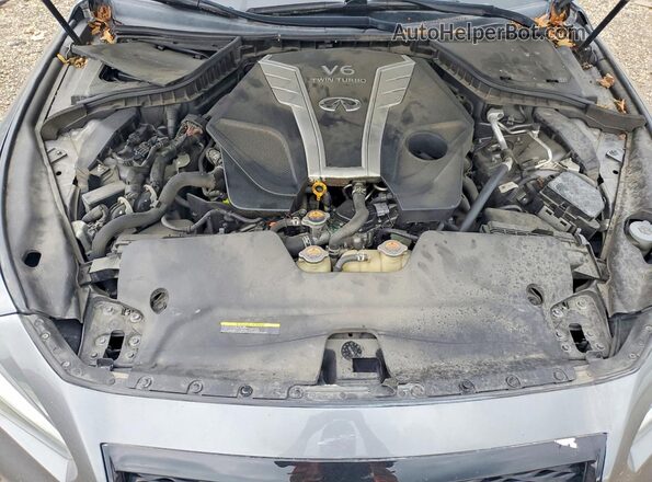 JN1EV7AP1HM735329 2017 INFINITI Q50 Серый Вид задней части салона