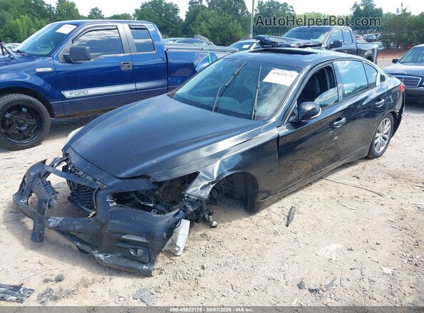 JN1EV7AP1HM737887 2017 INFINITI Q50 Black Առջևի ձախ երեք քառորդ տեսարան