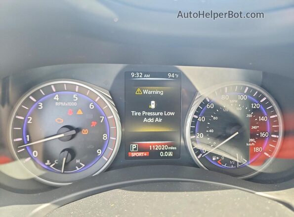 JN1EV7AP1HM744371 2017 INFINITI Q50 Blue Vista del cuadro de instrumentos