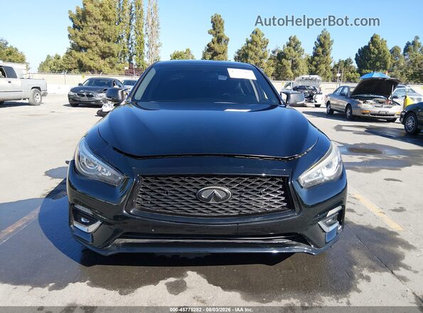 JN1EV7AP1JM354490 2018 INFINITI Q50 Black Instrument cluster view