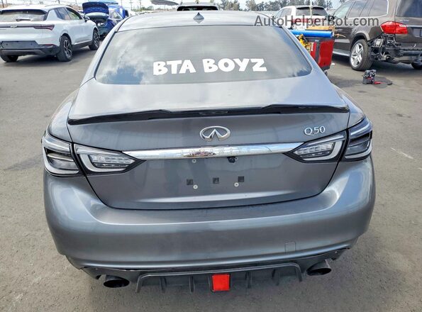 JN1EV7AP2KM517164 2019 INFINITI Q50 Gray Rear view