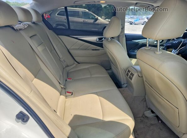 JN1EV7AP2KM540489 2019 INFINITI Q50 White Rear seats view
