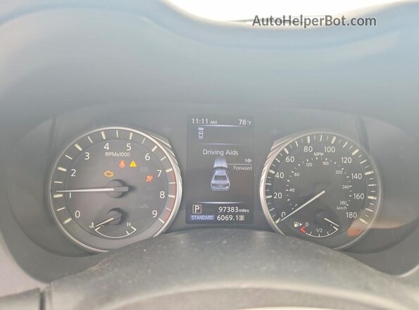 JN1EV7AP2KM540489 2019 INFINITI Q50 White Instrument cluster view