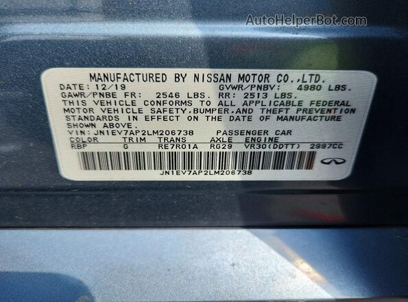 JN1EV7AP2LM206738 2020 INFINITI Q50 Silver Շարժիչի բաժամունքի տեսք