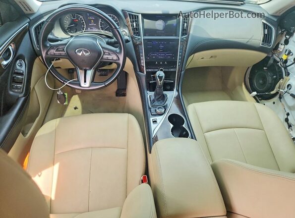 JN1EV7AP4KM514492 2019 INFINITI Q50 White Вид панелі приладів