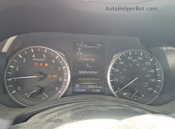 JN1EV7AP4KM515075 2019 INFINITI Q50 Silver Instrument cluster view