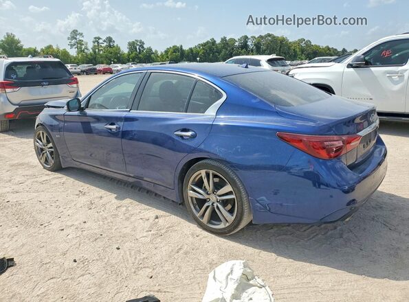 JN1EV7AP4KM540722 2019 INFINITI Q50 Blue Հետևի ձախ