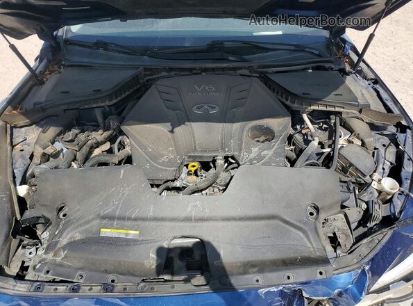 JN1EV7AP4KM540722 2019 INFINITI Q50 Blue Սալոնի հետևի տեսք