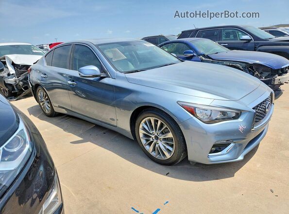 JN1EV7AP4KM543801 2019 INFINITI Q50 Blue Delantero derecho