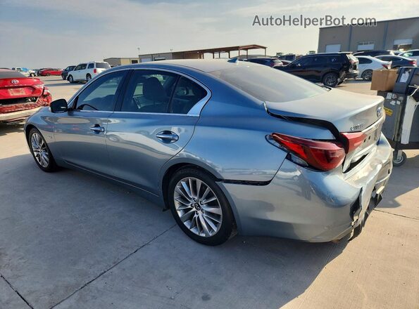 JN1EV7AP4KM543801 2019 INFINITI Q50 Blue Trasero izquierdo
