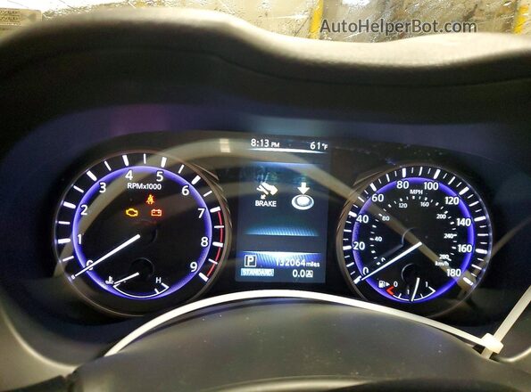 JN1EV7AP5HM740422 2017 INFINITI Q50 White Instrument cluster view