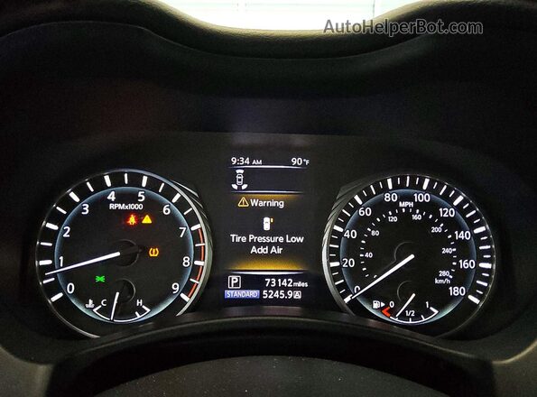 JN1EV7AP5JM591175 2018 INFINITI Q50 Blue Vista del cuadro de instrumentos