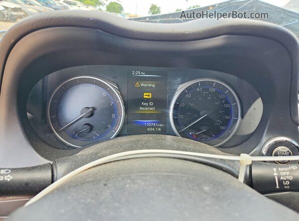 JN1EV7AP6HM730725 2017 INFINITI Q50 Blue Instrument cluster view