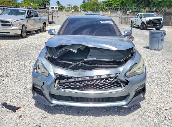 JN1EV7AP6JM356641 2018 INFINITI Q50 Blue Դիմացի տեսք