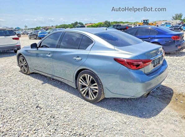 JN1EV7AP6JM356641 2018 INFINITI Q50 Blue Հետևի ձախ
