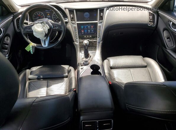 JN1EV7AP6JM356641 2018 INFINITI Q50 Blue Առջևի վահանակի տեսք