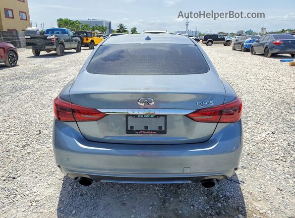 JN1EV7AP6JM356641 2018 INFINITI Q50 Blue Հետևի տեսք