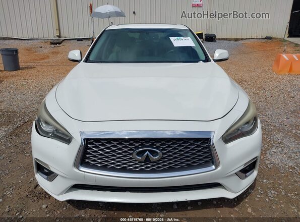 JN1EV7AP6JM362939 2018 INFINITI Q50 White Instrument cluster view