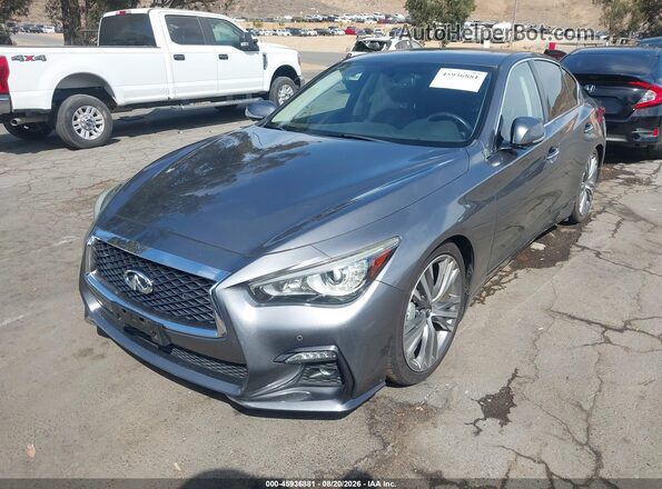 JN1EV7AP6KM512324 2019 INFINITI Q50 Gray Առջևի ձախ երեք քառորդ տեսարան