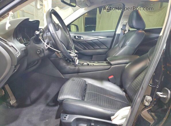JN1EV7AP7HM736582 2017 INFINITI Q50 Black Widok wnętrza z przodu