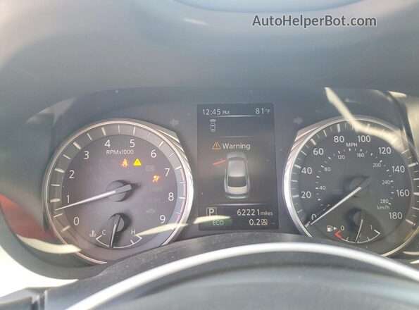 JN1EV7AP7KM541489 2019 INFINITI Q50 Black Widok zestawu wskaźników