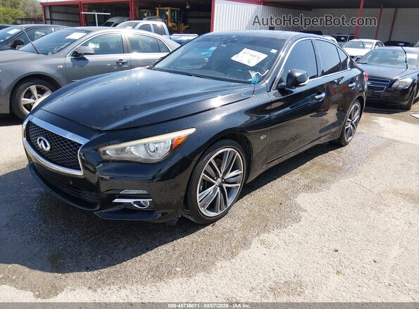 JN1EV7AP8HM736476 2017 INFINITI Q50 Black Առջևի ձախ երեք քառորդ տեսարան