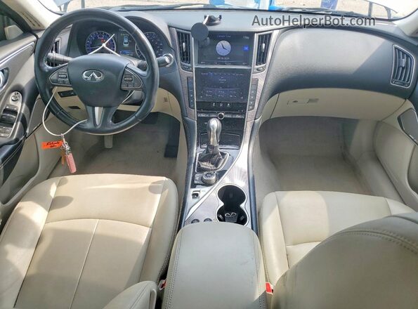 JN1EV7AP8HM740401 2017 INFINITI Q50 Blue Widok deski rozdzielczej