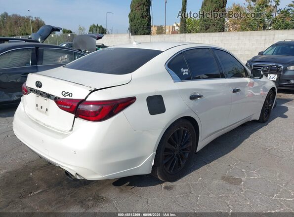 JN1EV7AP8JM352154 2018 INFINITI Q50 White Задня права чверть