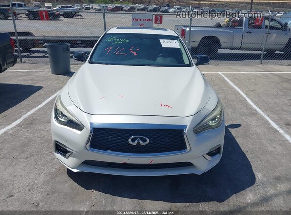 JN1EV7AP8JM352381 2018 INFINITI Q50 White ხელსაწყოთა პანელის ხედი