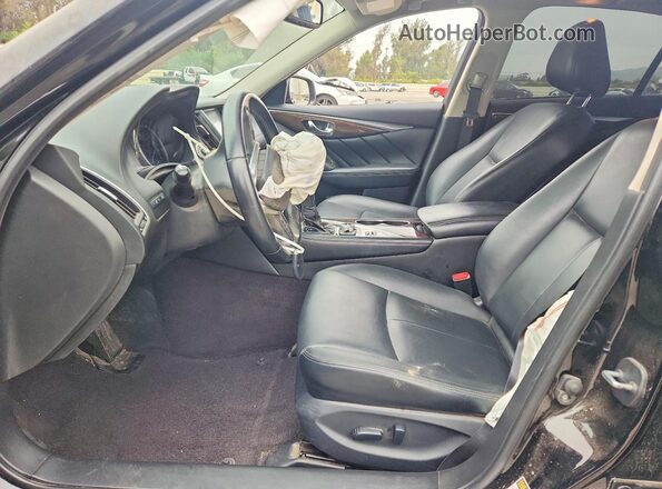 JN1EV7AP8JM591946 2018 INFINITI Q50 Black Widok wnętrza z przodu