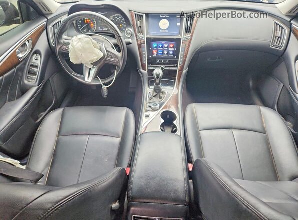 JN1EV7AP8JM591946 2018 INFINITI Q50 Black Widok deski rozdzielczej