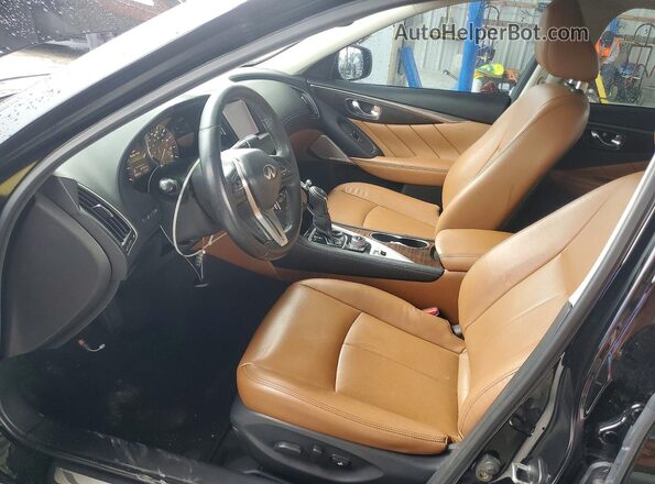 JN1EV7AP9JM358335 2018 INFINITI Q50 Black წინა სალონის ხედი