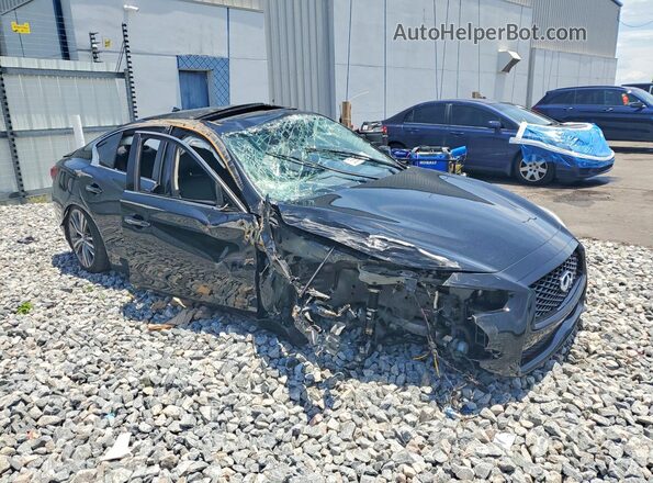 JN1EV7AP9JM358755 2018 INFINITI Q50 Черный Передняя правая четверть