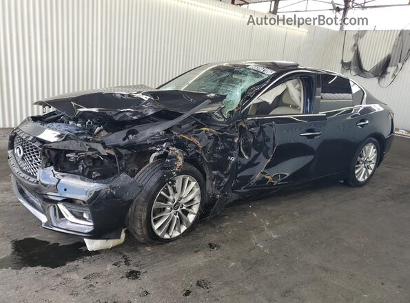 JN1EV7AP9JM359436 2018 INFINITI Q50 Black Vista del compartimento del motor