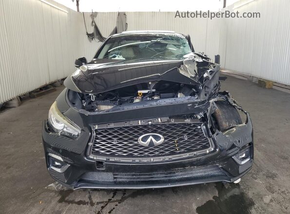 JN1EV7AP9JM359436 2018 INFINITI Q50 Black Vista de la etiqueta del VIN