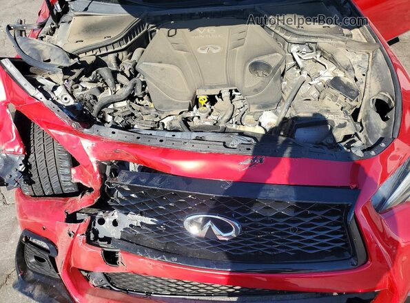 JN1EV7AP9KM519509 2019 INFINITI Q50 Red Vista interior trasera