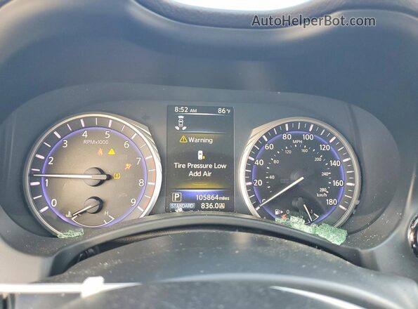 JN1EV7APXHM733031 2017 INFINITI Q50 Черный Вид щитка приборов