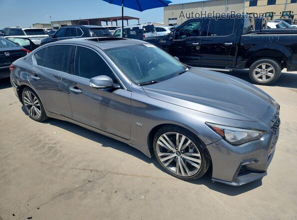 JN1EV7APXJM355394 2018 INFINITI Q50 Silver Առջևի աջ