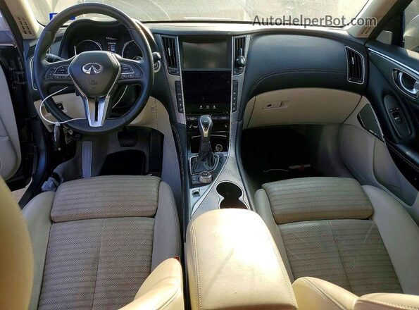 JN1EV7APXJM355394 2018 INFINITI Q50 Silver Առջևի վահանակի տեսք