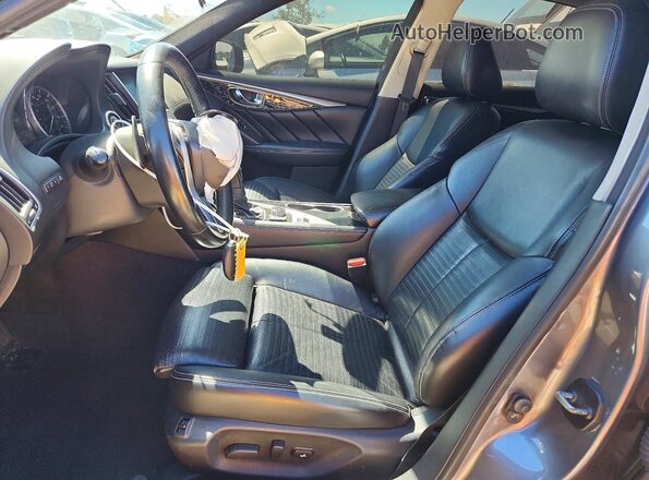 JN1EV7APXJM356478 2018 INFINITI Q50 Gray Widok wnętrza z przodu