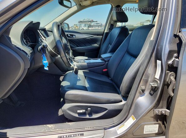 JN1EV7APXKM542782 2019 INFINITI Q50 Gray Front interior view