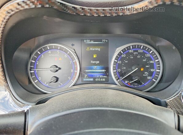JN1EV7AR0HM833396 2017 INFINITI Q50 White Instrument cluster view