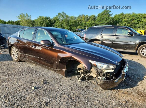 JN1EV7AR0JM443601 2018 INFINITI Q50 Brown Front right