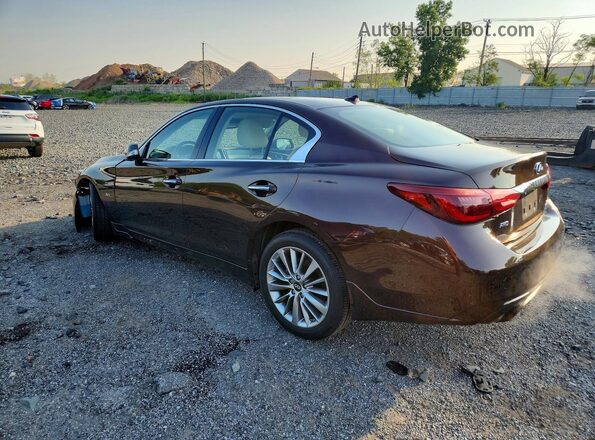 JN1EV7AR0JM443601 2018 INFINITI Q50 Brown Rear left