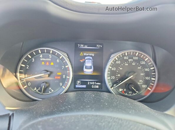 JN1EV7AR0JM443601 2018 INFINITI Q50 Brown Instrument cluster view