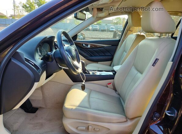 JN1EV7AR0JM443601 2018 INFINITI Q50 Brown Front interior view