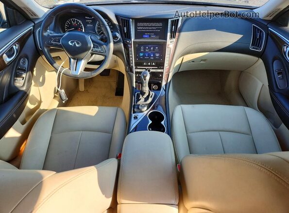 JN1EV7AR0JM443601 2018 INFINITI Q50 Brown Dashboard view