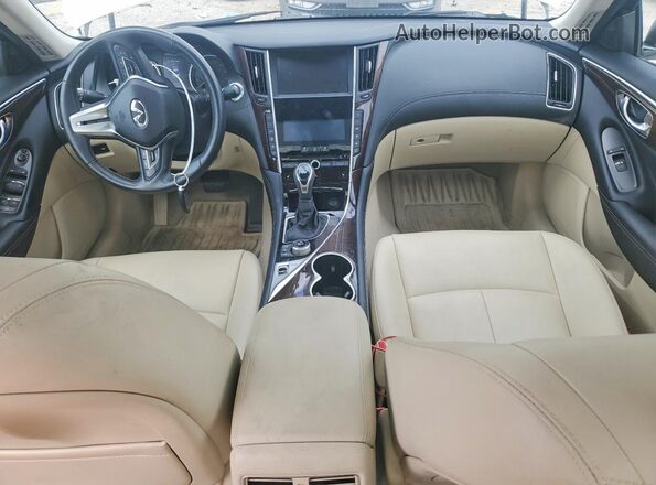 JN1EV7AR0KM551105 2019 INFINITI Q50 White Dashboard view